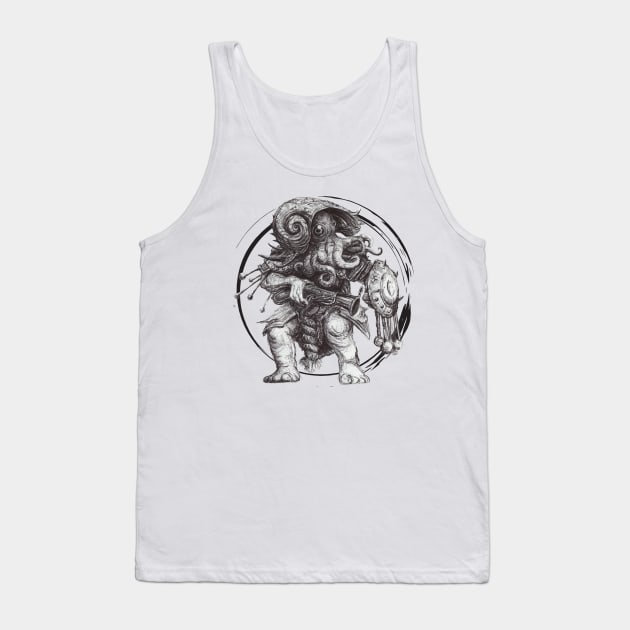 Octopus vortex warrior lovecraft style Tank Top by artbyst